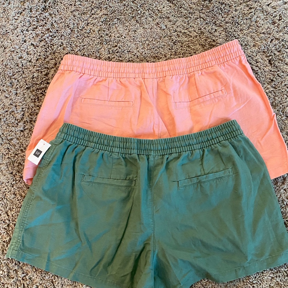 Linen Blend Size Large Gap Shorts both pairs